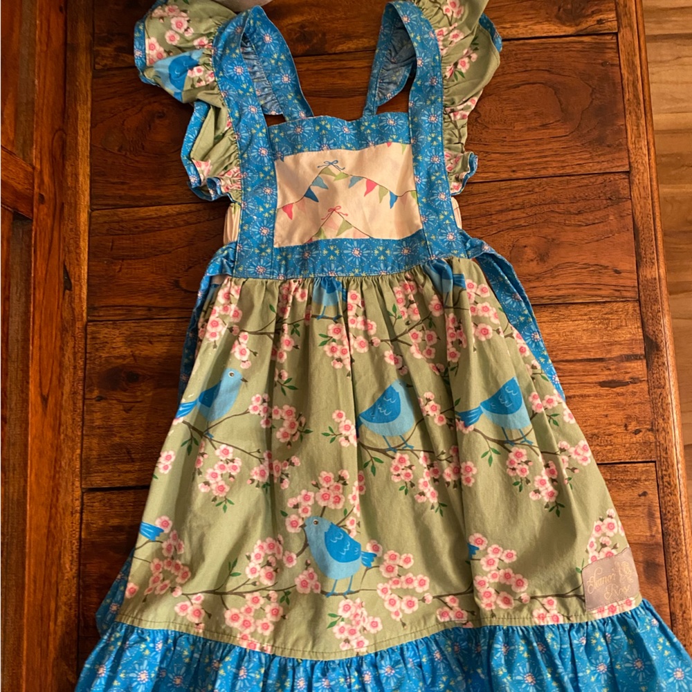 Eleanor Rose Bird Crossback Twirl Dress